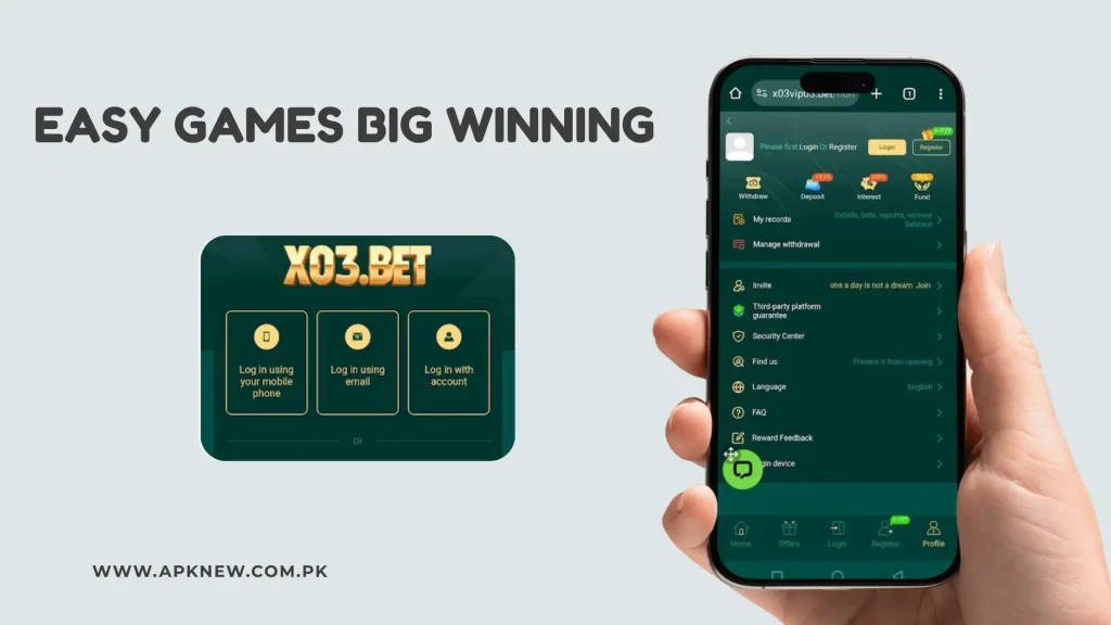 Register On X03 Bet Game Apk