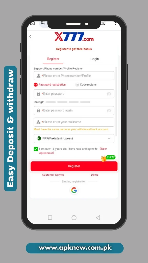 Withdraw Money from Pk8888 Game